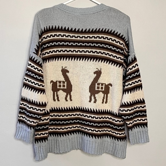 Jen's Pirate Booty Sun Valley Sweater Storm Lama Oversized S Cozy Boho Thick - Picture 9 of 11